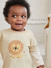 Neutral Lion Baby Top And Leggings Set - Image 2 of 5