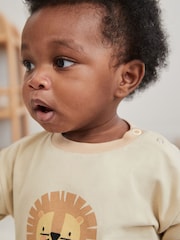 Neutral Lion Baby Top And Leggings Set - Image 4 of 5