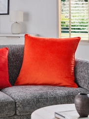 Red 59 x 59cm Matte Velvet Cushion - Image 1 of 5