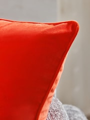 Red 59 x 59cm Matte Velvet Cushion - Image 2 of 5
