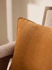 Caramel Brown 40 x 59cm Soft Velour Cushion - Image 2 of 5