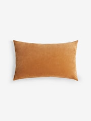 Caramel Brown 40 x 59cm Soft Velour Cushion - Image 3 of 5