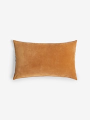 Caramel Brown 40 x 59cm Soft Velour Cushion - Image 4 of 5