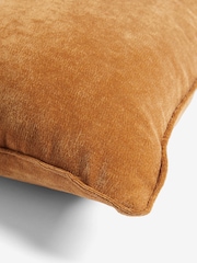 Caramel Brown 40 x 59cm Soft Velour Cushion - Image 5 of 5