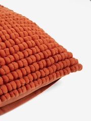 Orange 59 x 59cm Global Bobble 100% Cotton Cushion - Image 5 of 5