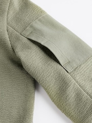 Khaki Green Baby Top And Joggers Set - Image 10 of 15