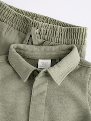 Khaki Green Baby Top And Joggers Set - Image 7 of 15