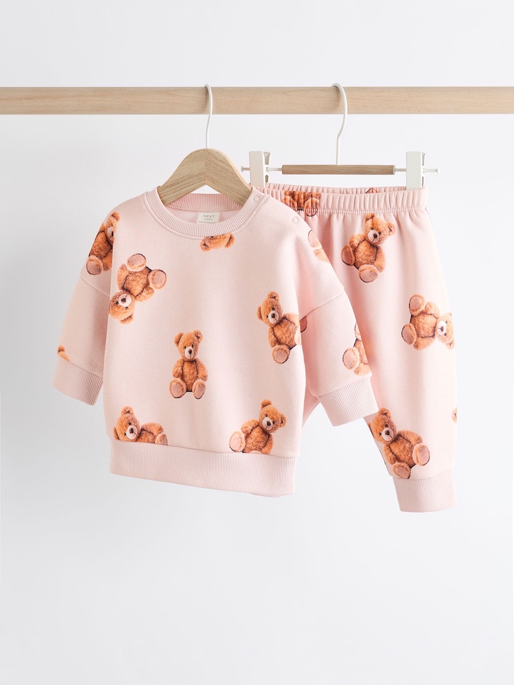 Neutral Bear Baby Sweatshirt And Leggings 2 Piece Set - Image 1 of 13