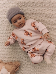 Neutral Bear Baby Sweatshirt And Leggings 2 Piece Set - Image 12 of 13