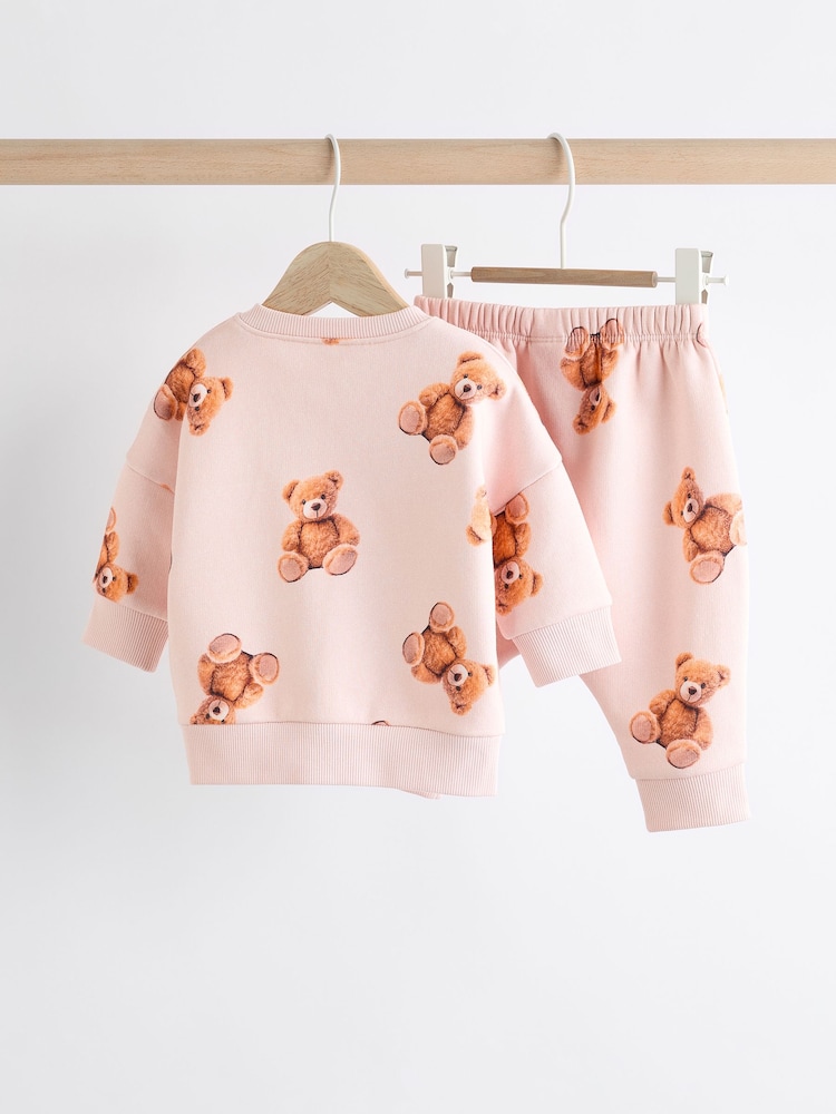 Neutral Bear Baby Sweatshirt And Leggings 2 Piece Set - Image 2 of 13