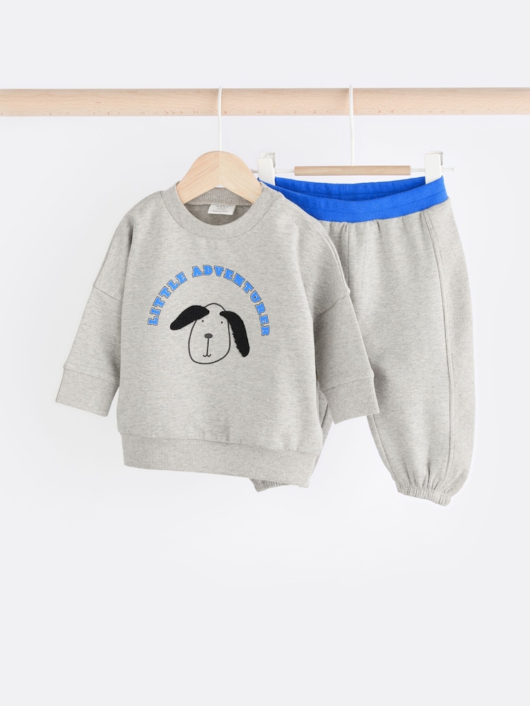Grau - 2teiliges Baby-Set aus Sweatshirt und Leggings - Bild 1 von 15 Grau - 2teiliges Baby-Set aus Sweatshirt und Leggings - Bild 1 von 15
