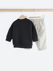 Black/White Bear Baby Sweatshirt and Joggers Set - Image 8 of 16