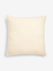 Cream Feather Filled Irregular Texture Cushion - Image 2 of 3