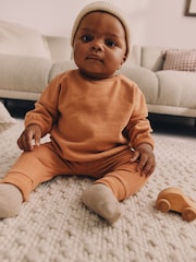Dusty Orange Baby Sweatshirt And Leggings Set - Image 5 of 12