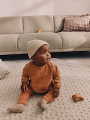 Dusty Orange Baby Sweatshirt And Leggings Set - Image 6 of 12