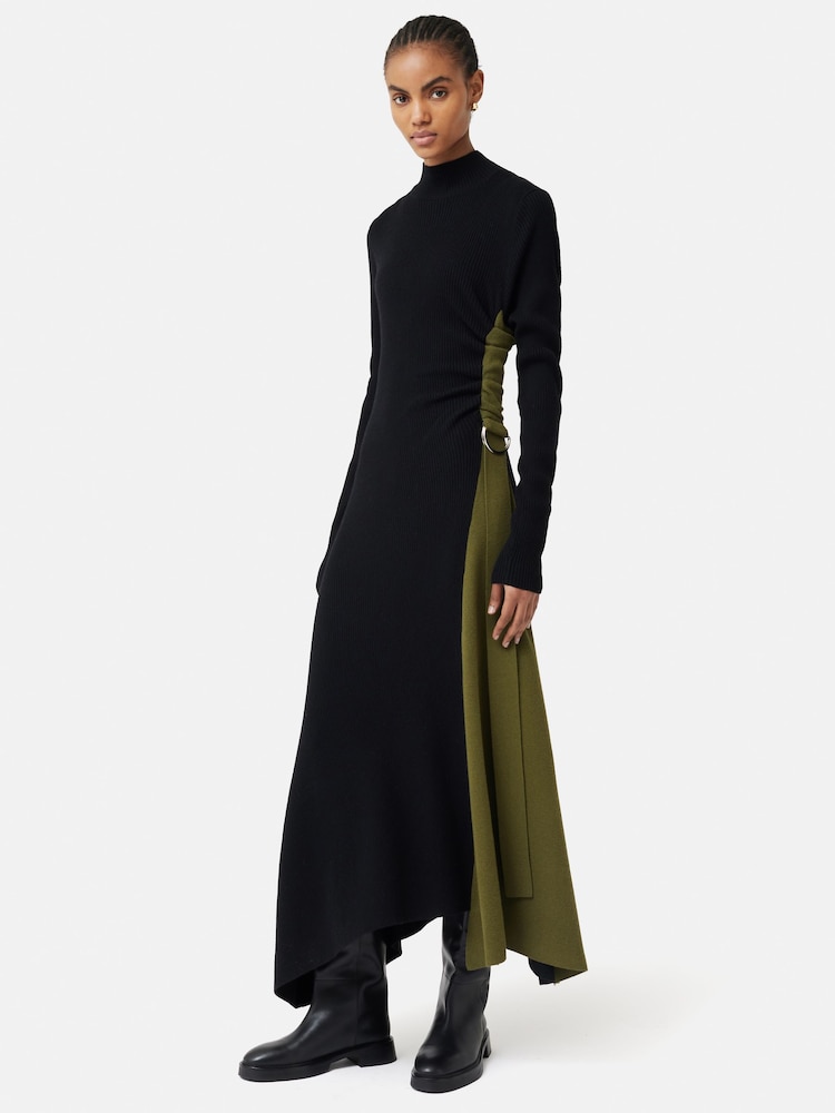 Jigsaw Black D Ring Knitted Dress - Image 1 of 7