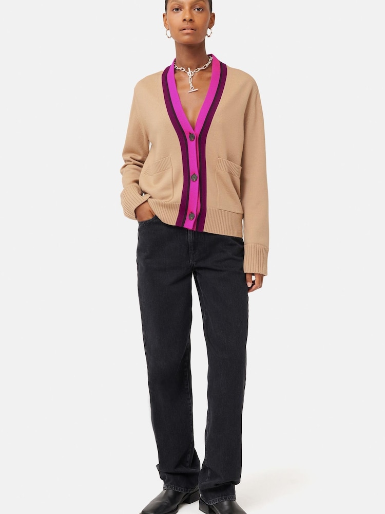 Jigsaw Cream Contrast Cardigan - Image 2 of 7