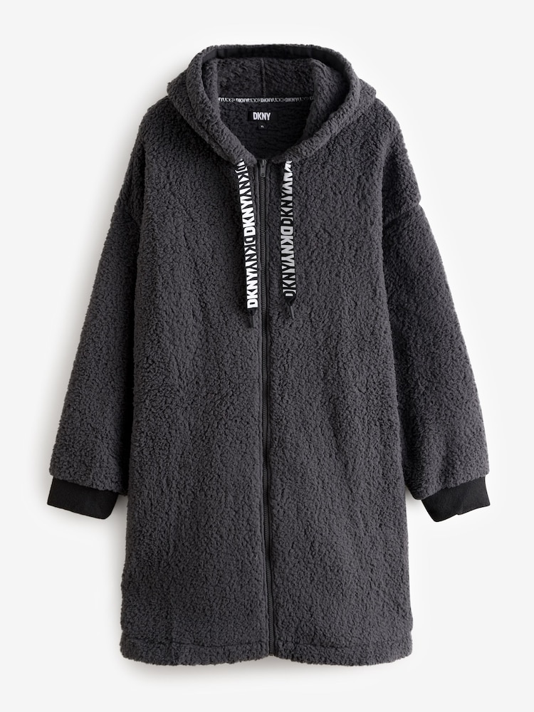 DKNY Hooded Zip Thru Blanket Hoodie - Image 1 of 1
