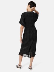 Jigsaw Textured Check Midi Dress - Image 2 of 7