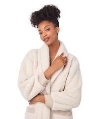 DKNY Cosy Sherpa Fleece Robe Dressing Gown - Image 2 of 3