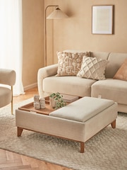 Tweedy Plain Light Natural Hayden Storage Large Coffee Table - Image 1 of 12