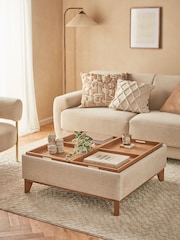 Tweedy Plain Light Natural Hayden Storage Large Coffee Table - Image 2 of 12