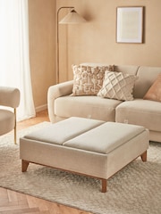 Tweedy Plain Light Natural Hayden Storage Large Coffee Table - Image 3 of 12
