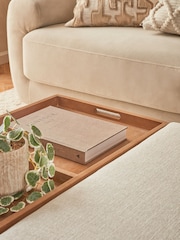 Tweedy Plain Light Natural Hayden Storage Large Coffee Table - Image 5 of 12