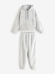 DKNY Sherpa Fleece Hoodie and Jogger Lounge Pyjamas Set - صورة 1 من 3