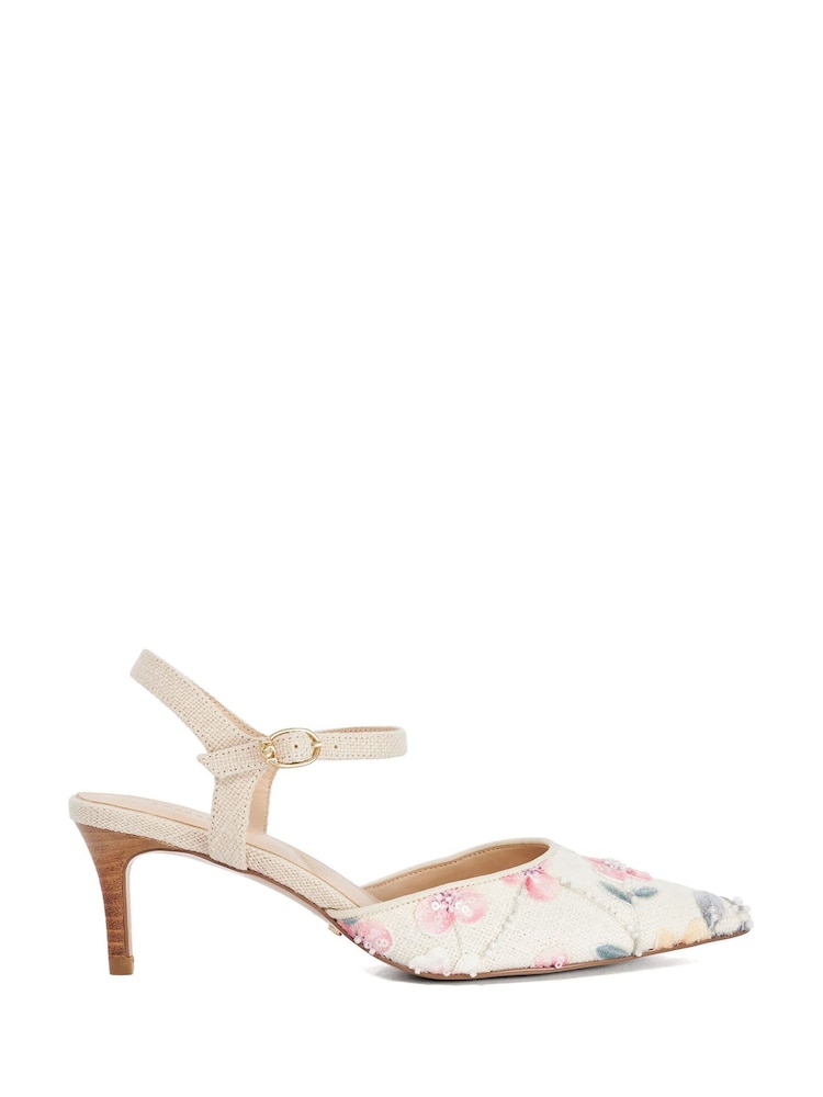Dune London Natural Cultivated Court Shoes - Image 2 of 6