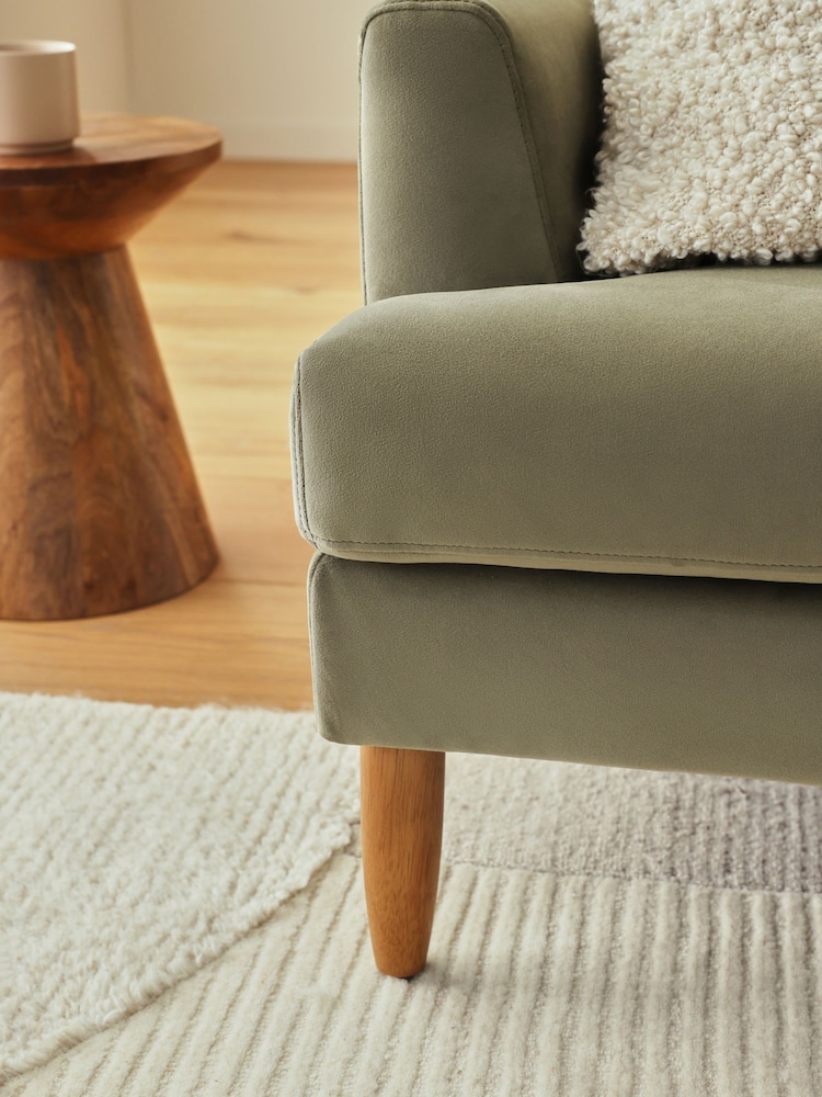 Soft Velvet Sage Green Murphy Compact 2 Seater Sofa In A Box - Image 2 of 9