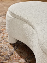 Casual Boucle Oyster Bloor Upholstered Storage Coffee Table - Image 3 of 9