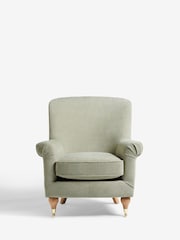 Soft Texture Sage Green Ashford Highback Accent Chair - Image 3 of 9