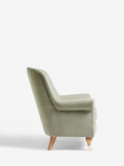Soft Texture Sage Green Ashford Highback Accent Chair - Image 6 of 9