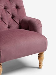 Fine Chenille Mulberry Red Collection Luxe Wolton Highback Accent Chair - Image 2 of 6