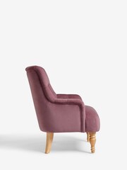 Fine Chenille Mulberry Red Collection Luxe Wolton Highback Accent Chair - Image 5 of 6
