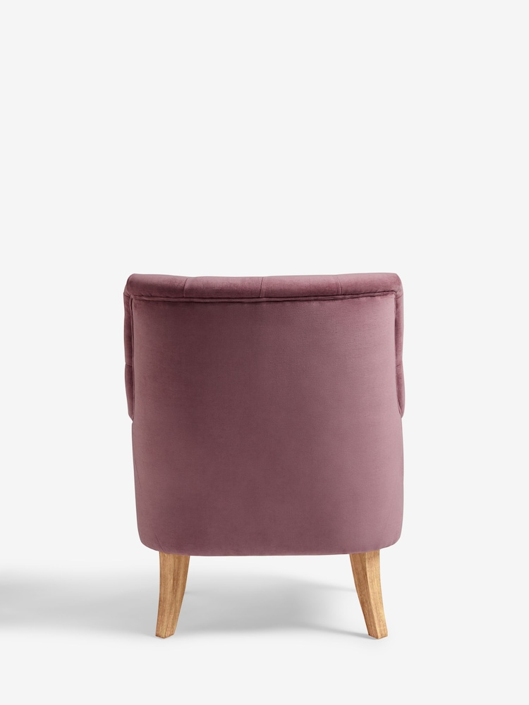 Fine Chenille Mulberry Red Collection Luxe Wolton Highback Accent Chair - Image 6 of 6