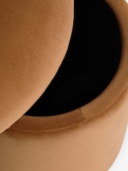 Soft Velvet Caramel Brown Toadstool Storage Stool - Image 5 of 6