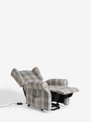 Versatile Check Nevis Grey Riser Recliner Sherlock Highback Armchair - Image 11 of 13