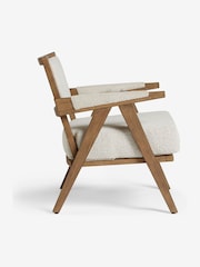 Bronx Frame, Casual Boucle Light Natural Abe Wooden Accent Chair - Image 6 of 10