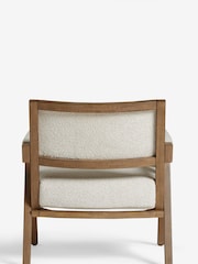 Bronx Frame, Casual Boucle Light Natural Abe Wooden Accent Chair - Image 7 of 10