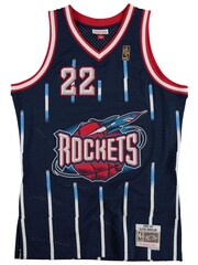 Fanatics Blue NBA Houston Rockets Clyde Drexler Hardwood Classics Road Swingman Jersey - Image 2 of 3