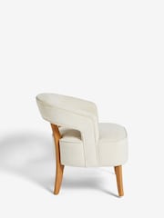 Fine Chenille Light Natural Remi Wood Accent Chair - Image 6 of 9
