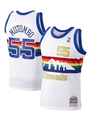 Fanatics NBA Denver Nuggets Dikembe Mutombo 1991 Hardwood Classics Home Swingman White Jersey - Image 1 of 3