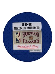 Fanatics NBA Denver Nuggets Dikembe Mutombo 1991 Hardwood Classics Home Swingman White Jersey - Image 3 of 3