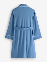 Lauren Ralph Lauren Blue Shawl Collar Robe Dressing Gown - Image 2 of 4