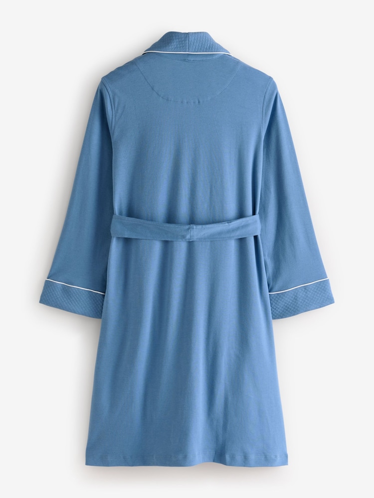 Lauren Ralph Lauren Blue Shawl Collar Robe Dressing Gown - Image 2 of 4