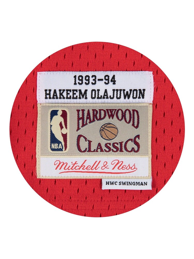 Fanatics Red NBA Houston Rockets Hakeem Olajuwon 1993-94 Hardwood Classics Road Swingman Jersey - Image 3 of 3