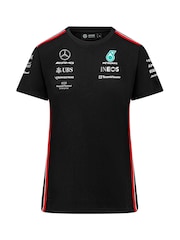 Fanatics Mercedes AMG Petronas F1 2023 Team Driver Black T-Shirt Womens - Image 2 of 3