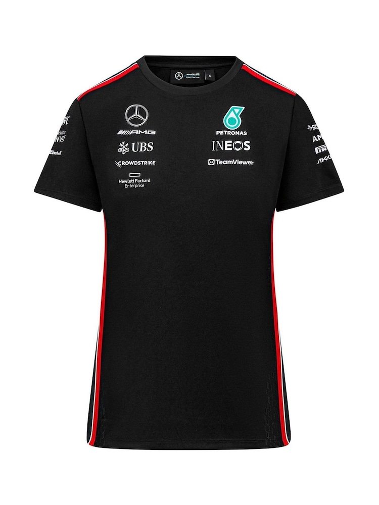 Fanatics Mercedes AMG Petronas F1 2023 Team Driver Black T-Shirt Womens - Image 2 of 3